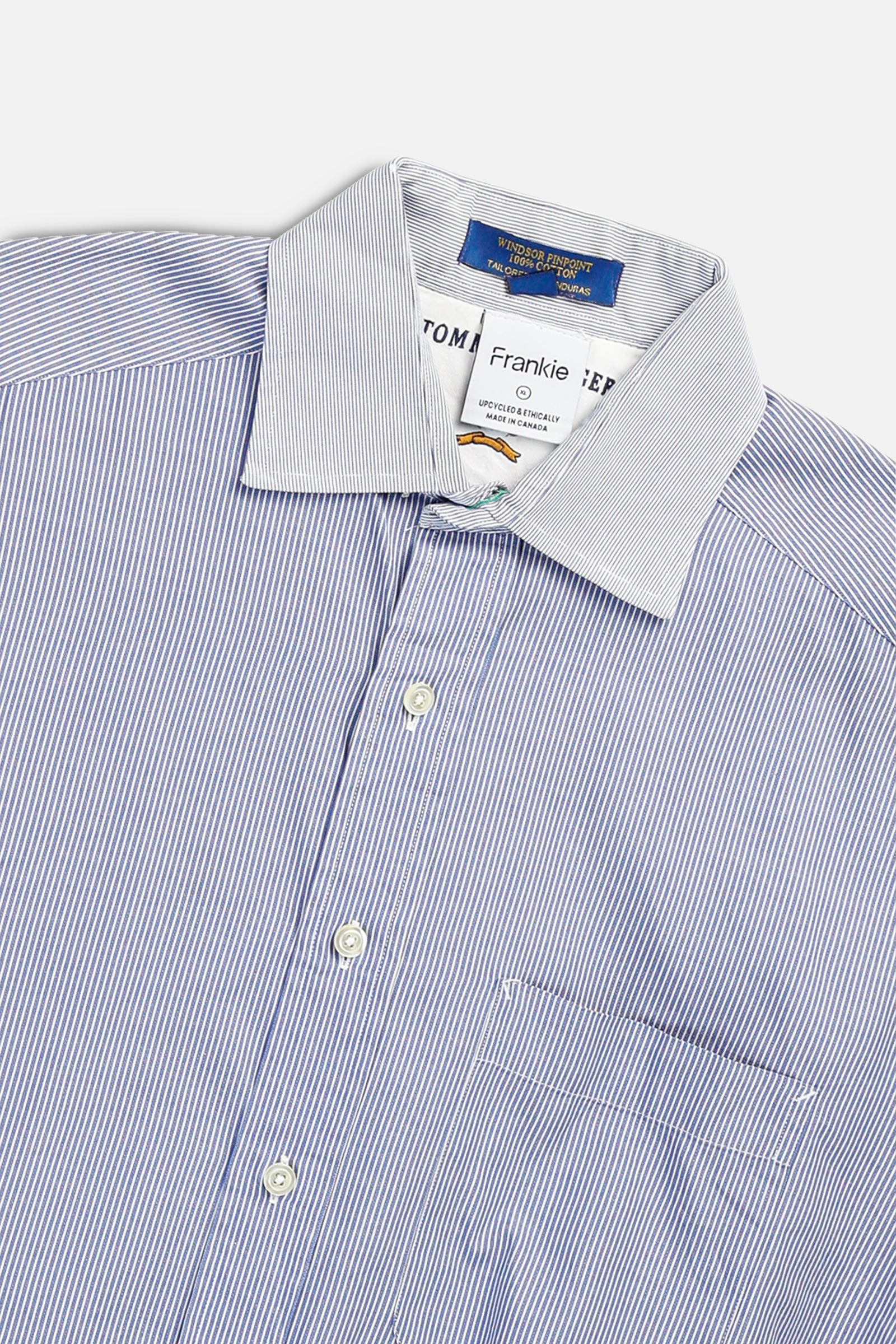 Rework Oxford Crop Shirt - XL-TOPS-vendor-unknown-XL-Frankie Collective Rare Vintage Streetwear Reworks