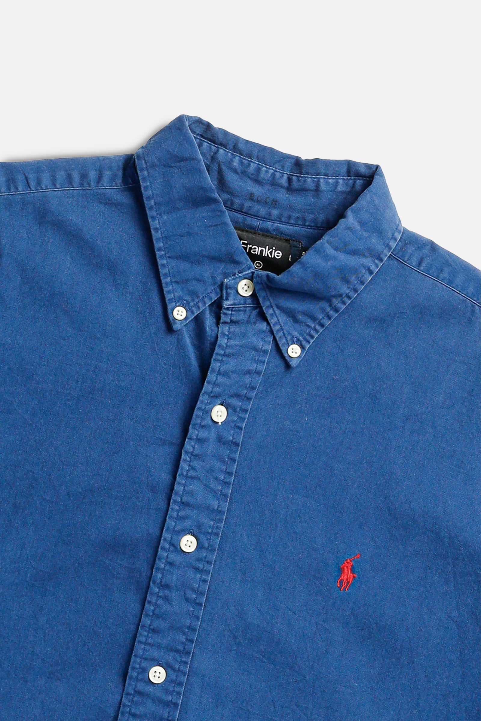 Rework Oxford Crop Shirt - XL-TOPS-vendor-unknown-XL-Frankie Collective Rare Vintage Streetwear Reworks