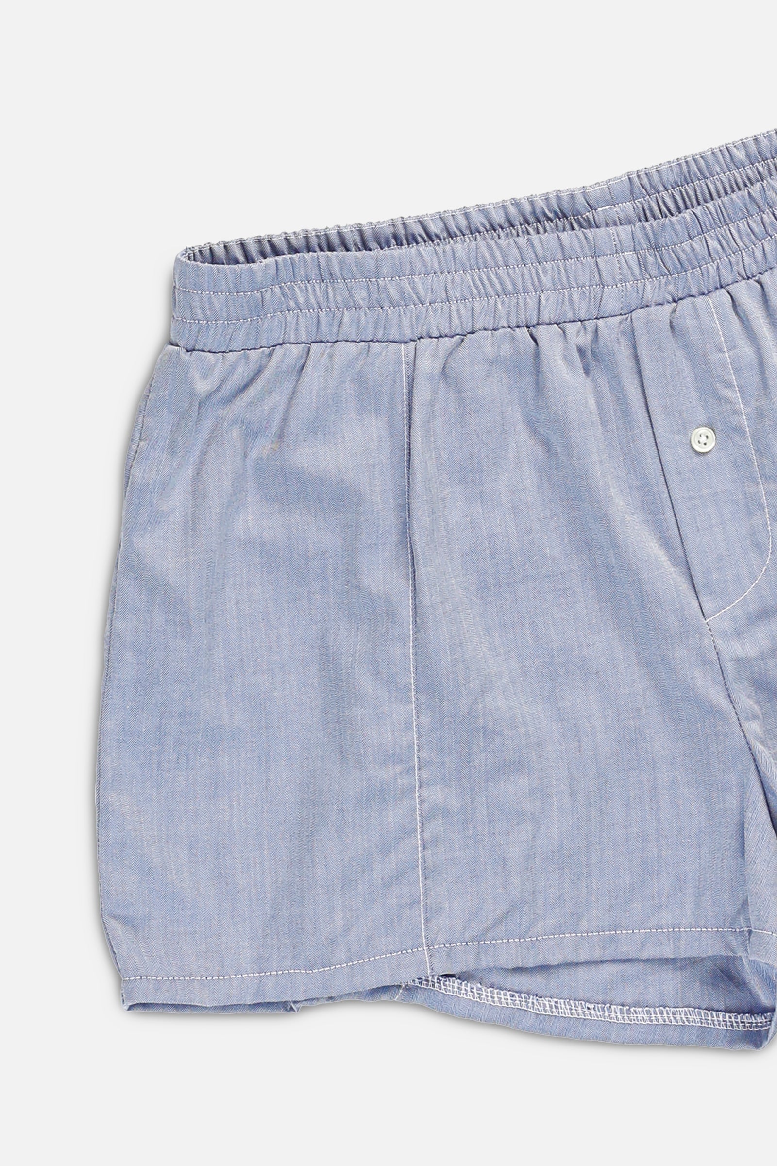 Rework Oxford Mini Boxer Shorts - L-BOTTOMS-vendor-unknown-L-Frankie Collective Rare Vintage Streetwear Reworks