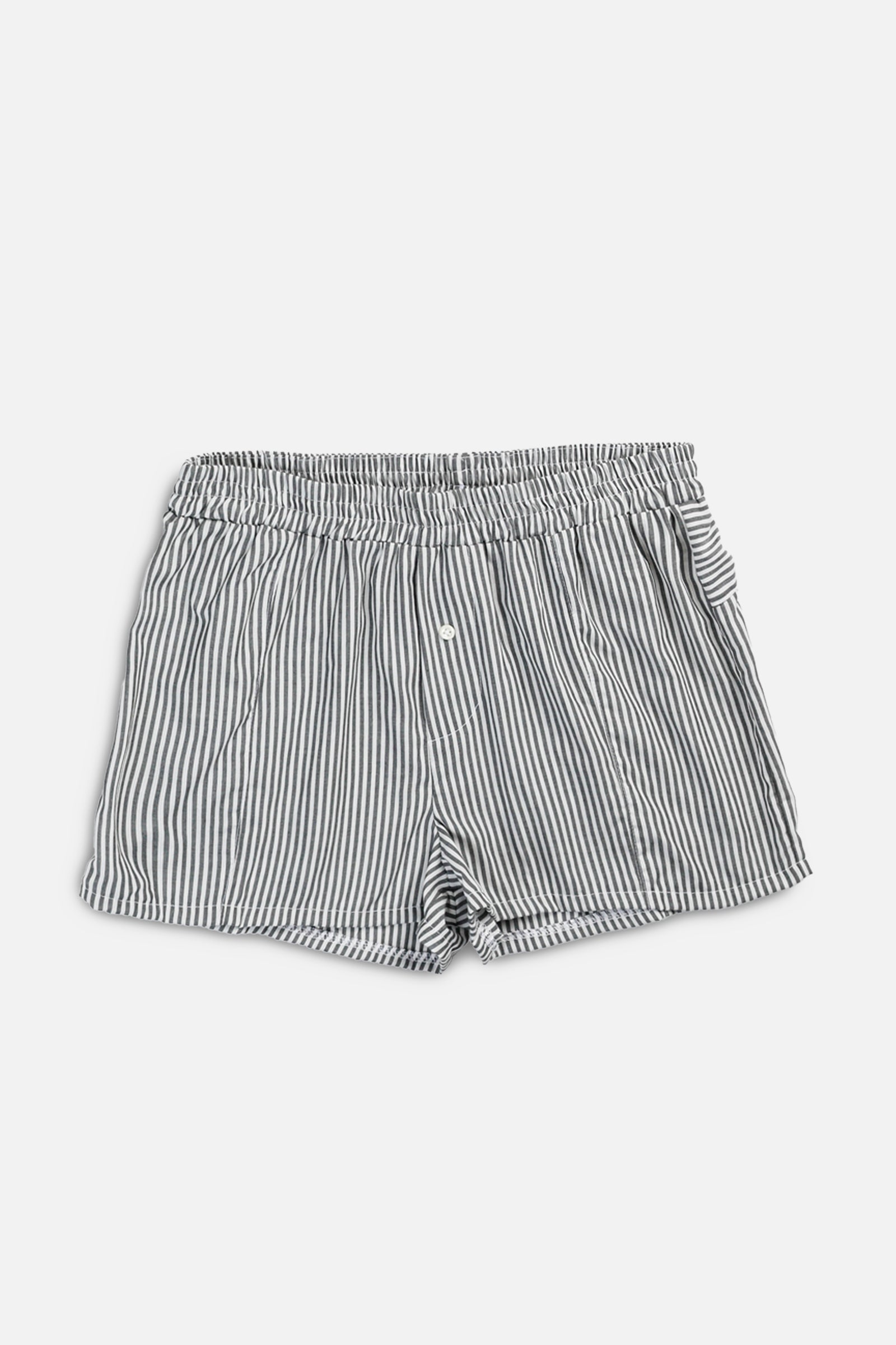 Rework Oxford Mini Boxer Shorts - M-BOTTOMS-vendor-unknown-M-Frankie Collective Rare Vintage Streetwear Reworks