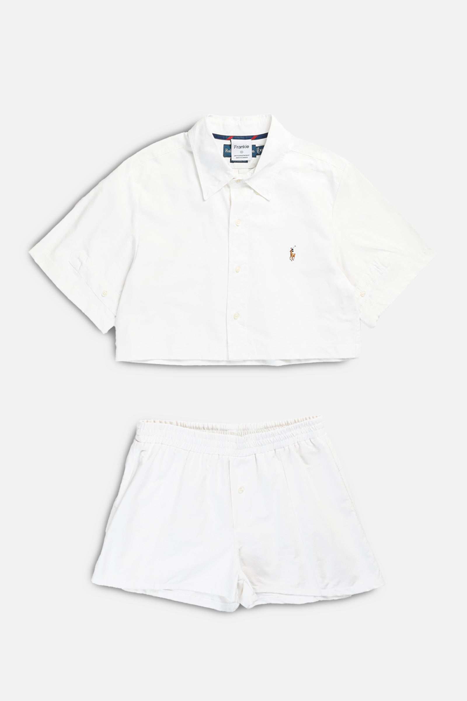 Rework Oxford Shorts Set - S, M-SETS-Polo-S-Frankie Collective Rare Vintage Streetwear Reworks
