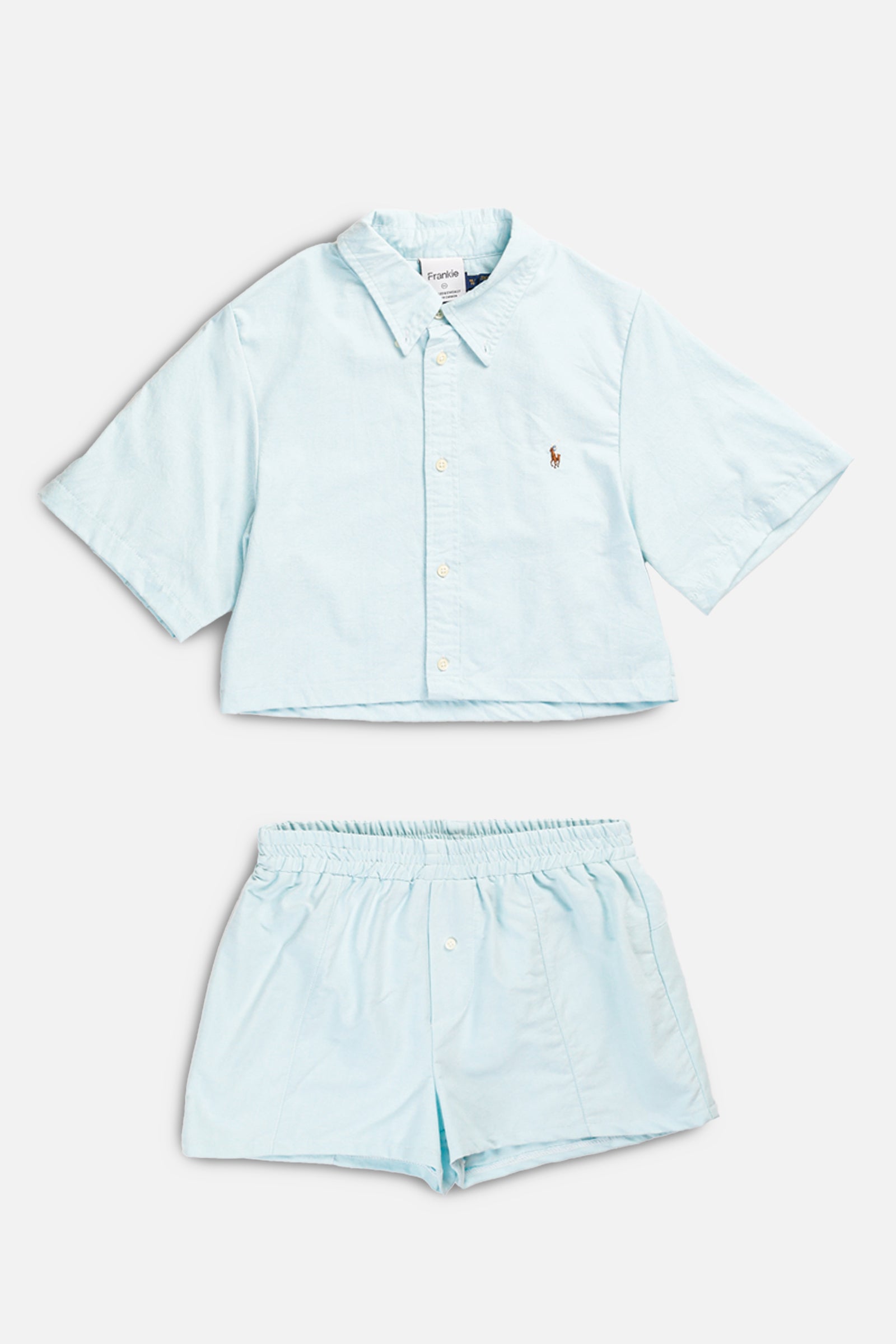Rework Oxford Shorts Set - XS-SETS-Polo-XS-Frankie Collective Rare Vintage Streetwear Reworks