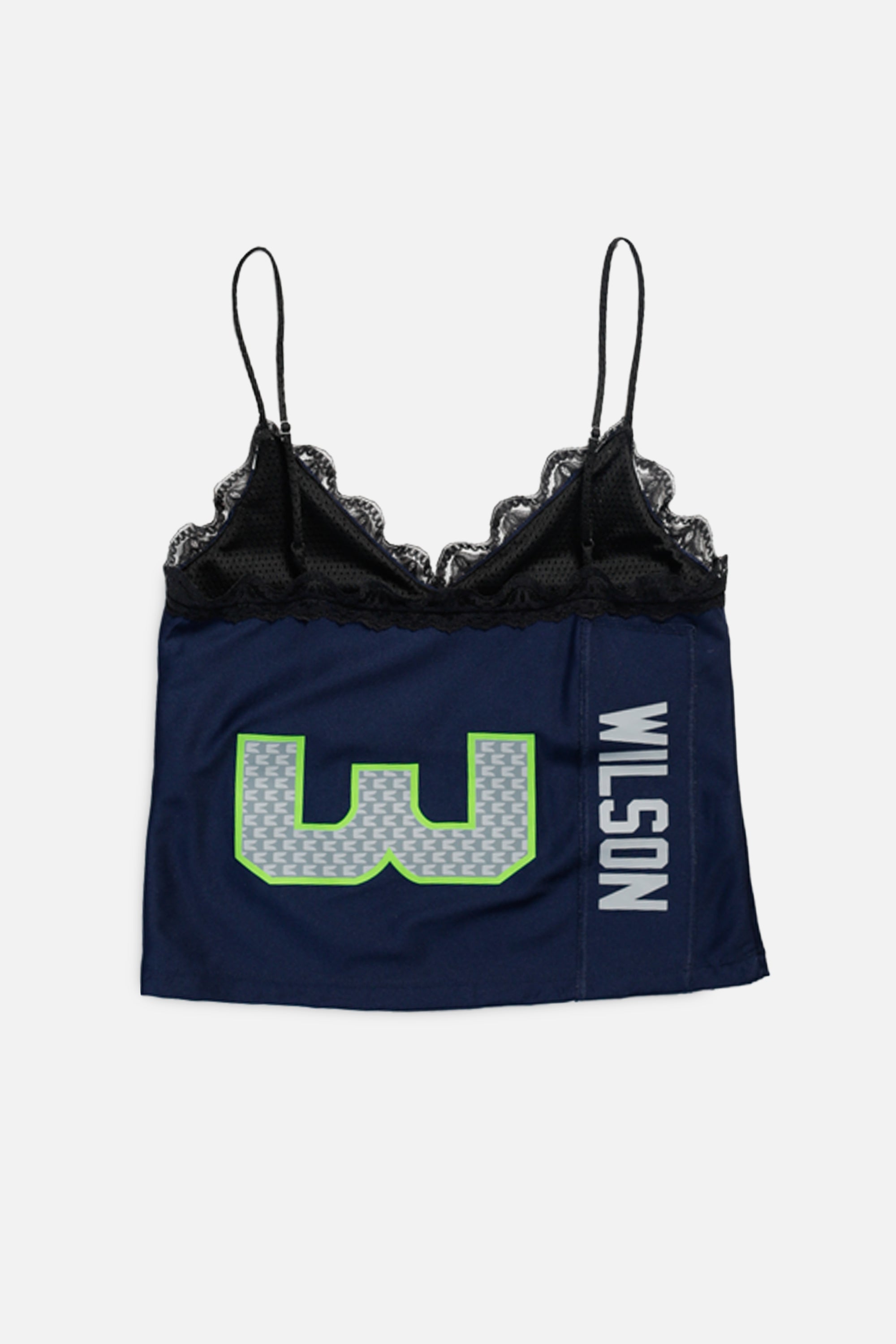 Rework Seattle Seahawks NFL Lace Tank - XS-TOPS-NFL-XS-Frankie Collective Rare Vintage Streetwear Reworks