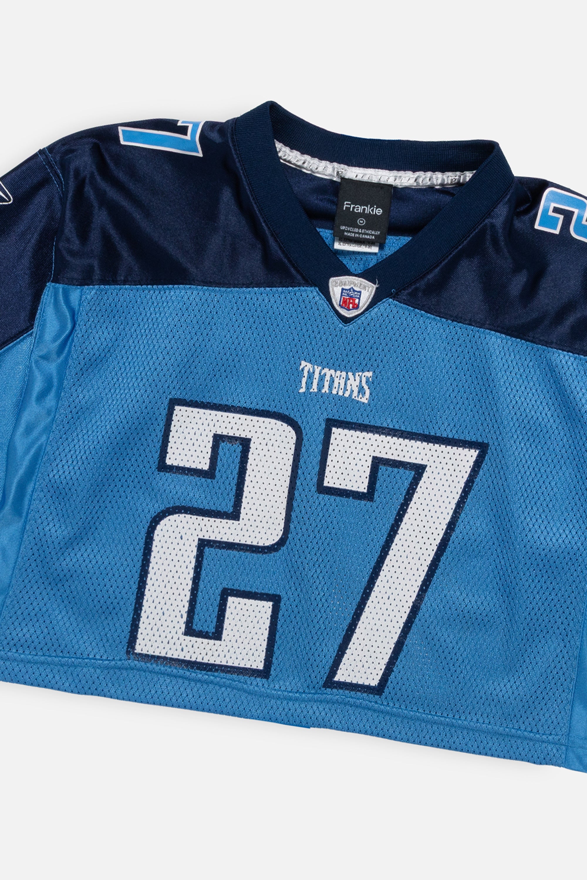 Rework Tennessee Titans Crop Jersey - M-JERSEYS-NFL-Frankie Collective