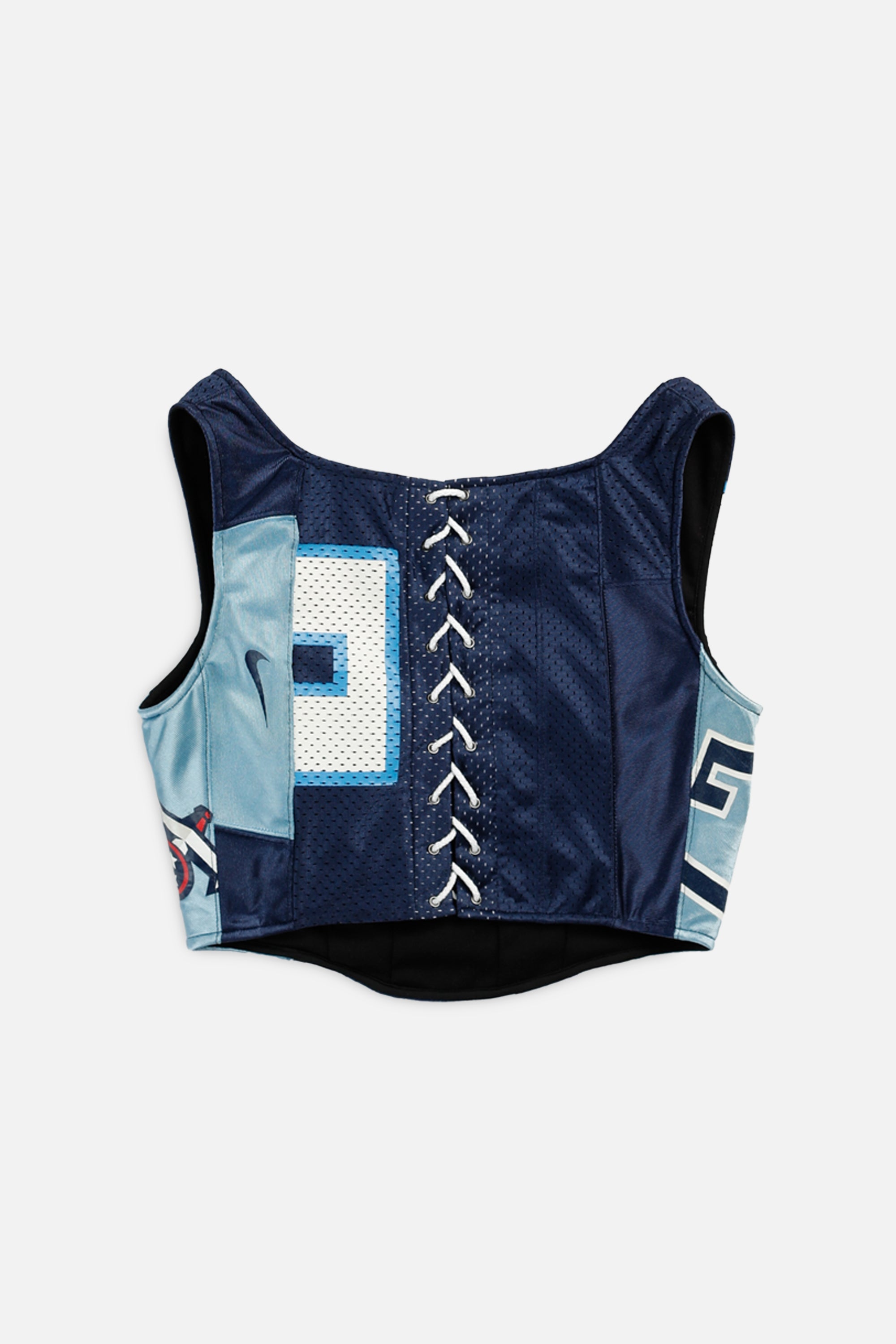 Rework Tennessee Titans NFL Corset - M-TOPS-NFL-M-Frankie Collective Rare Vintage Streetwear Reworks