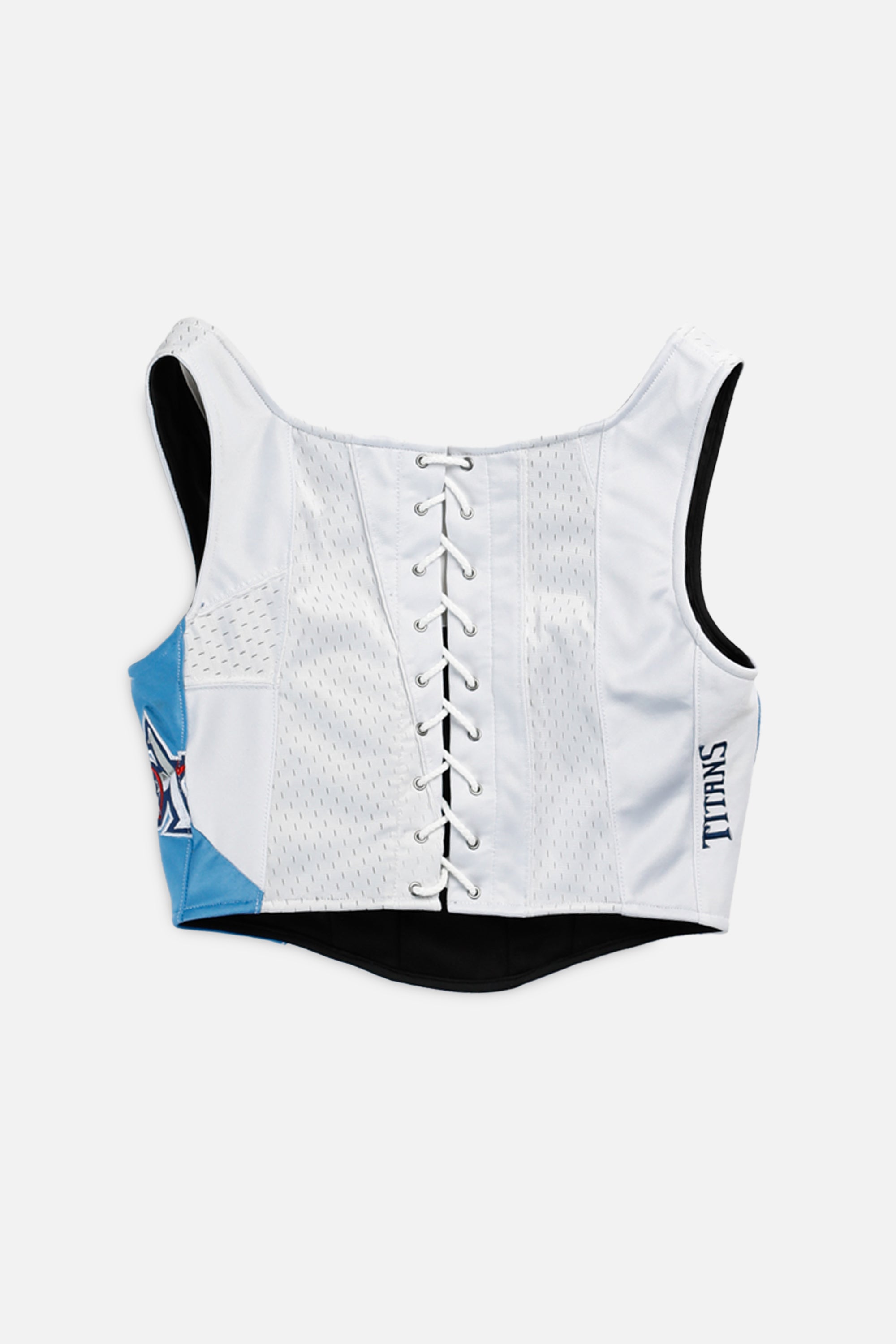 Rework Tennessee Titans NFL Corset - S-TOPS-NFL-S-Frankie Collective Rare Vintage Streetwear Reworks