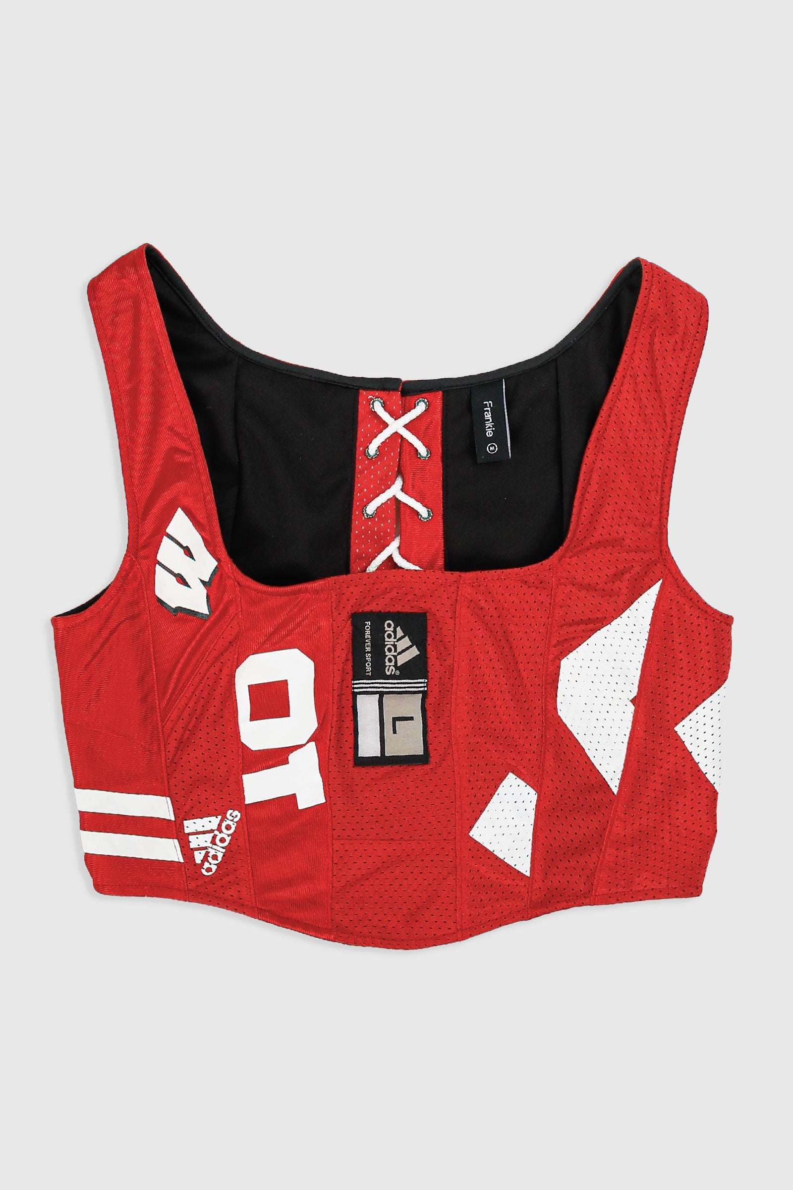 Rework Wisconsin Football Corset - M-TOPS-NFL-M-Frankie Collective Rare Vintage Streetwear Reworks