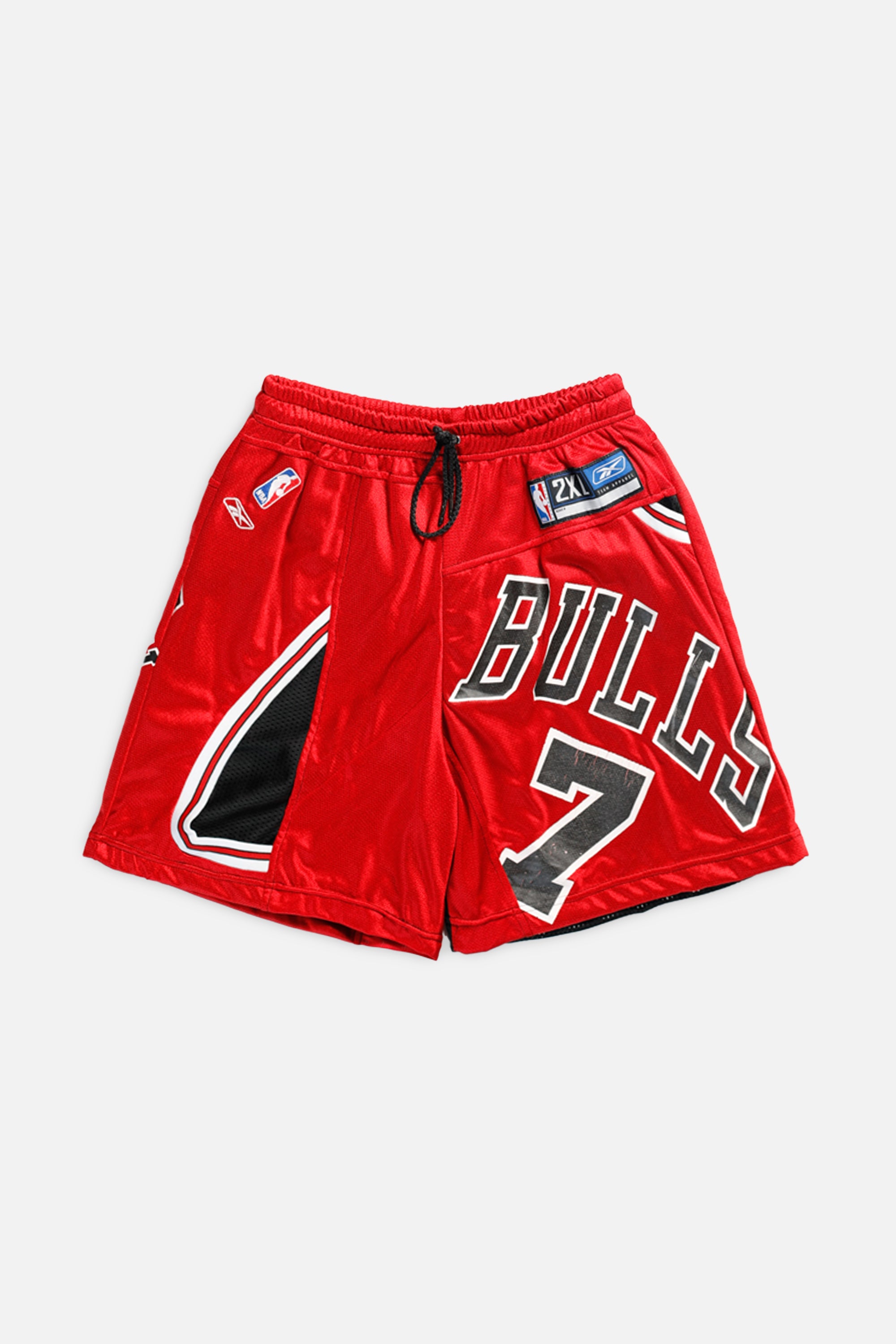 Unisex Rework Chicago Bulls NBA Jersey Shorts - S-BOTTOMS-NBA-Women's S - Men's XS-Frankie Collective Rare Vintage Streetwear Reworks