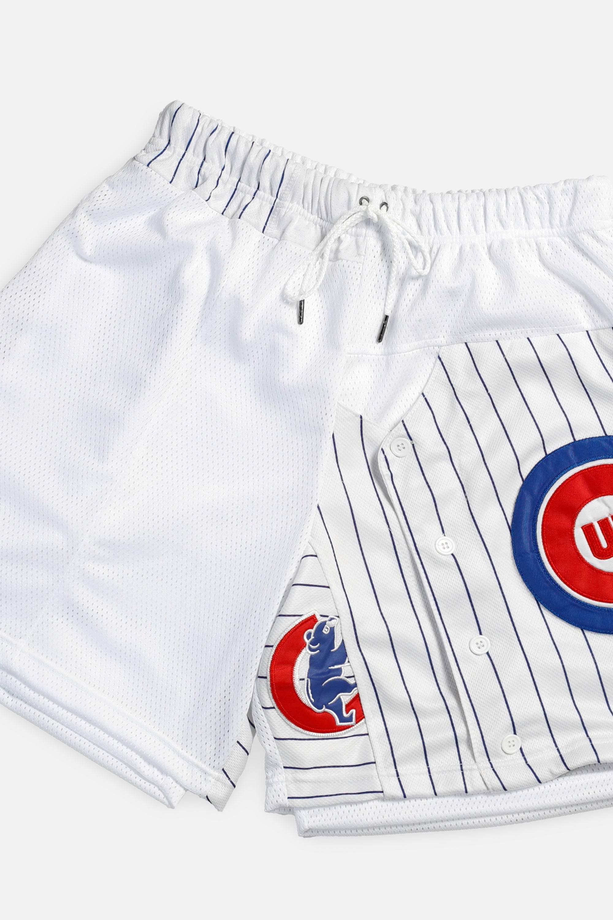 Unisex Rework Chicago Cubs Jersey Shorts - Women's L - Men's M-SHORTS-MLB-Frankie Collective