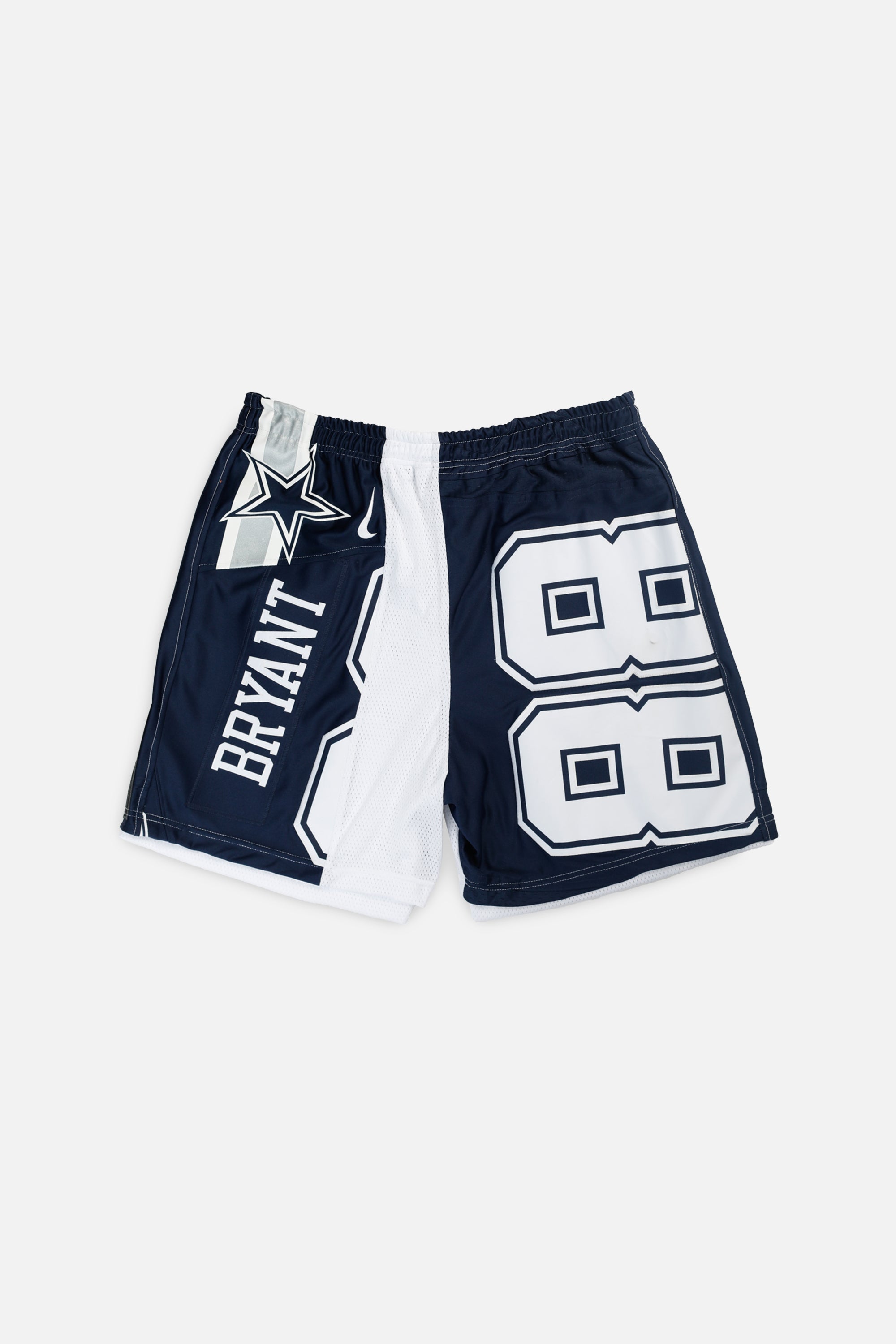 Unisex Rework Dallas Cowboys NFL Jersey Shorts - XL-BOTTOMS-NFL-Women's XL - Men's L-Frankie Collective Rare Vintage Streetwear Reworks