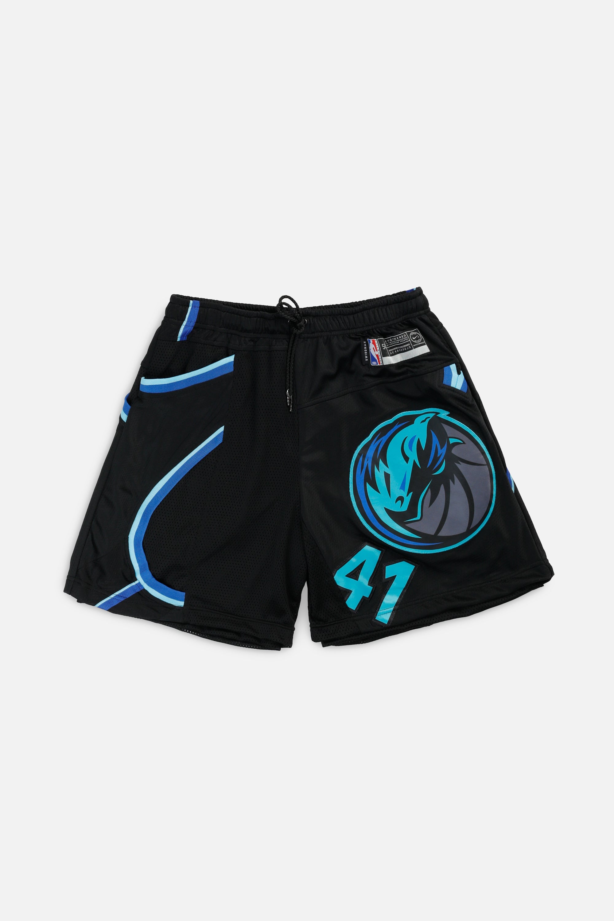 Unisex Rework Dallas Mavericks NBA Jersey Shorts - L-BOTTOMS-NBA-Women's L - Men's M-Frankie Collective Rare Vintage Streetwear Reworks