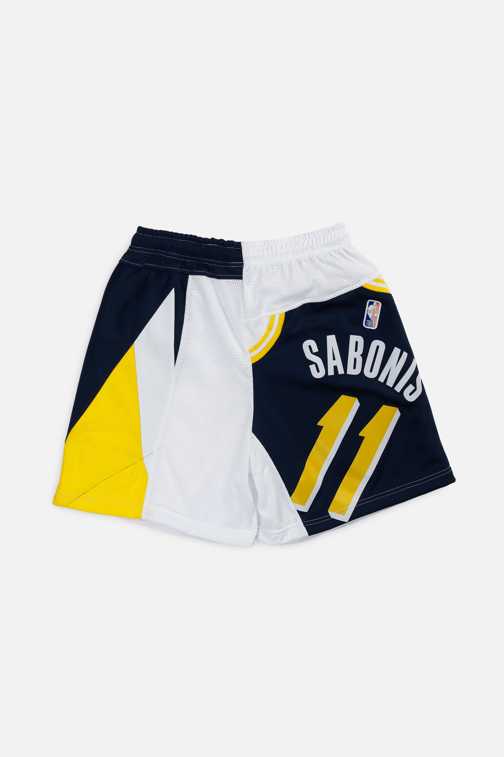 Unisex Rework Indiana Pacers NBA Jersey Shorts - M-BOTTOMS-NBA-Women's M - Men's S-Frankie Collective Rare Vintage Streetwear Reworks