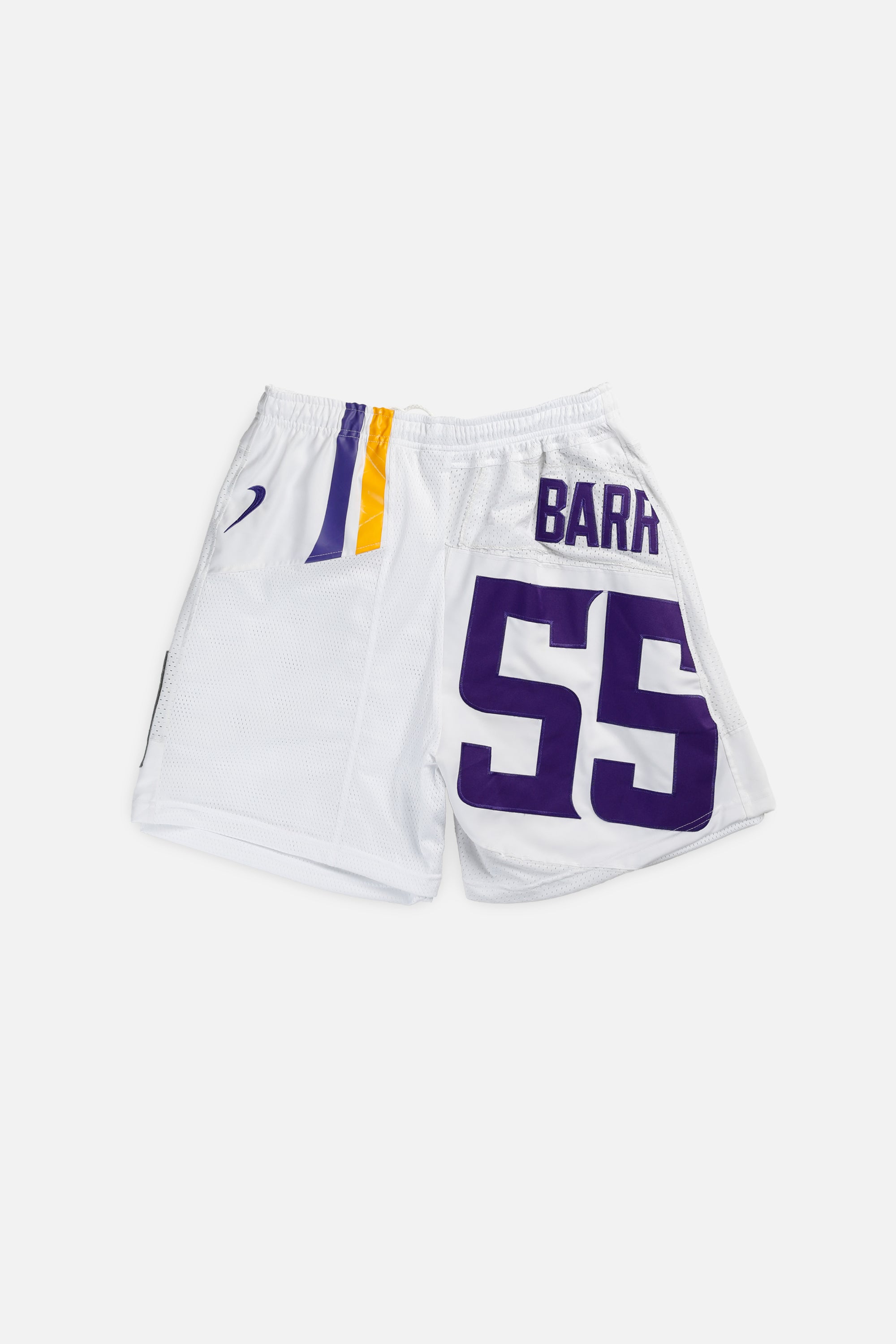 Unisex Rework Minnesota Vikings NFL Jersey Shorts - L-BOTTOMS-NFL-Women's L - Men's M-Frankie Collective Rare Vintage Streetwear Reworks