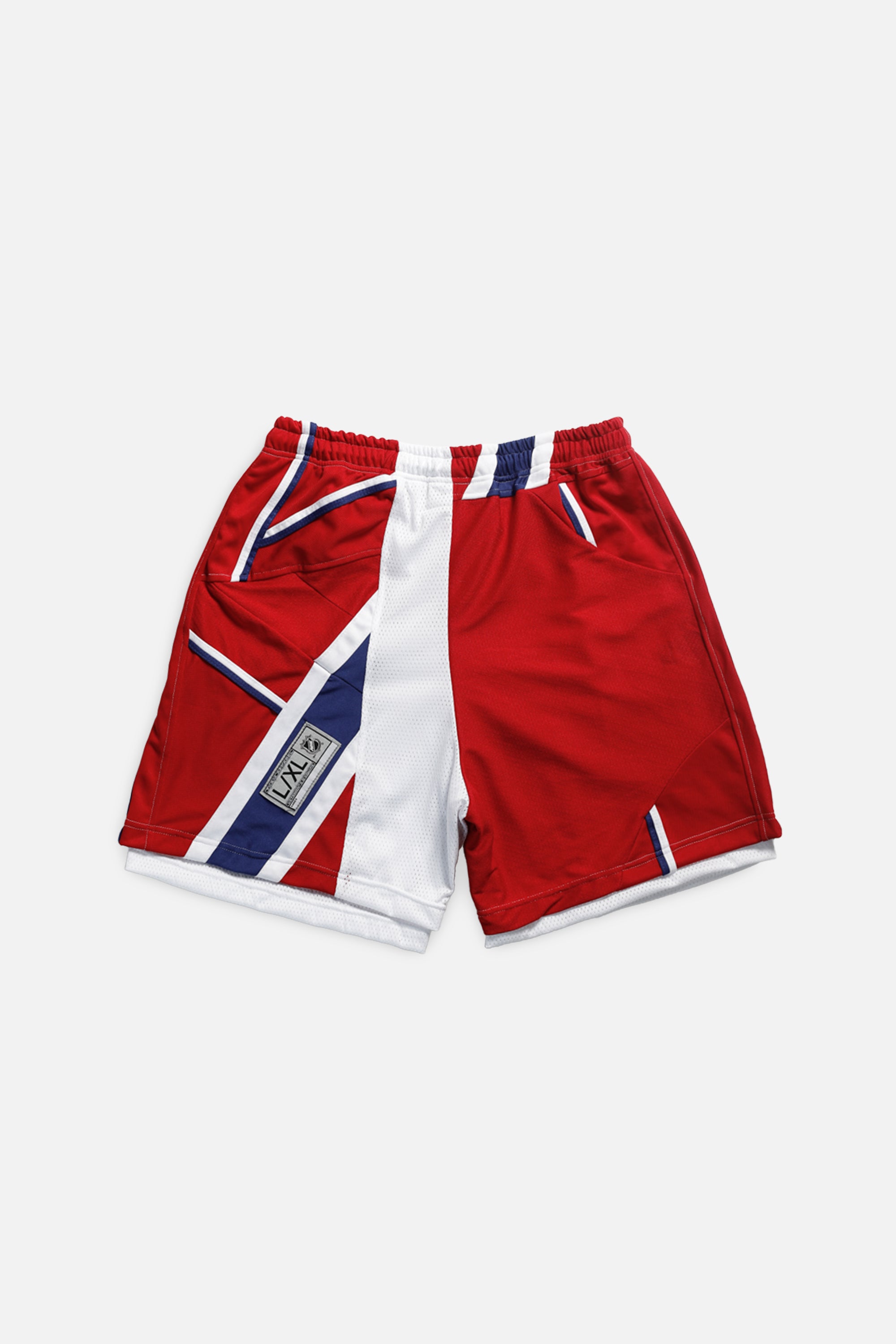 Unisex Rework Montreal Canadiens NHL Jersey Shorts - L-BOTTOMS-NHL-Women's L - Men's M-Frankie Collective Rare Vintage Streetwear Reworks