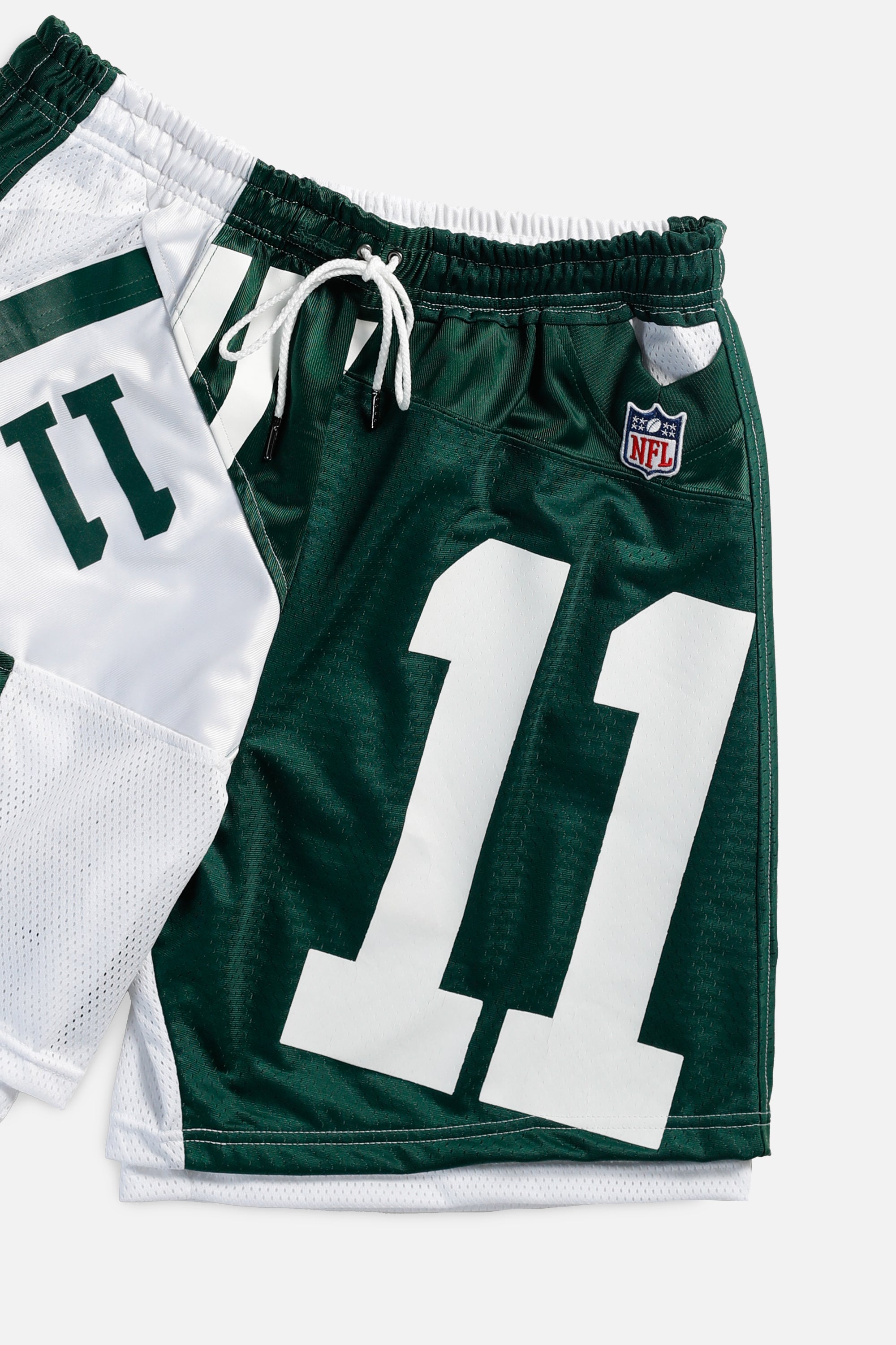 Unisex Rework NY Jets Jersey Shorts - Women's L - Men's M-SHORTS-NFL-Frankie Collective