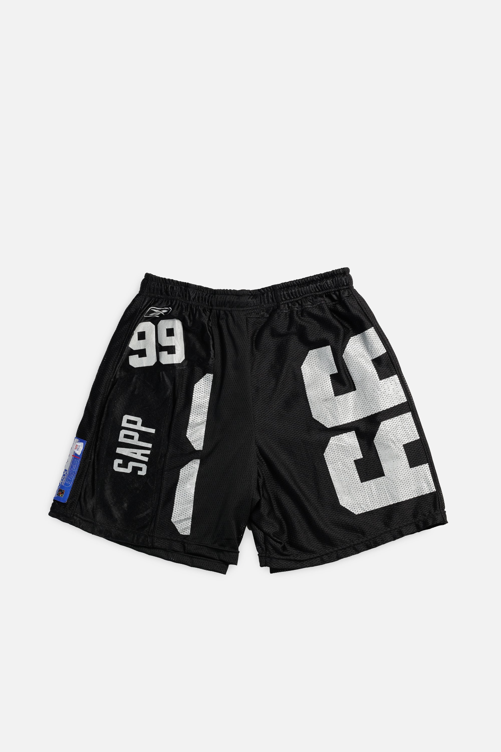Unisex Rework Oakland Raiders Jersey Shorts - Women's XL - Men's L-SHORTS-NFL-Frankie Collective