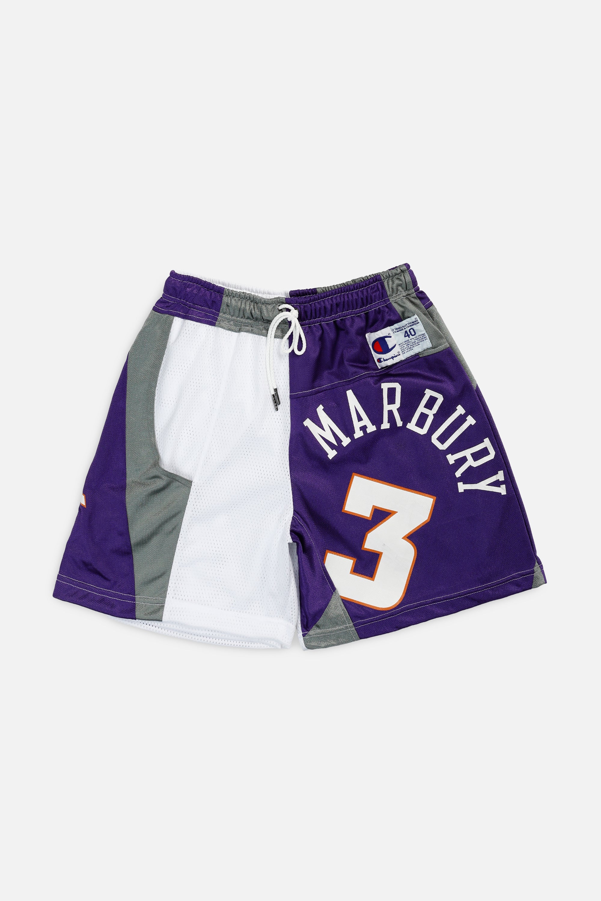 Unisex Rework Phoenix Suns NBA Jersey Shorts - S-BOTTOMS-NBA-Women's S - Men's XS-Frankie Collective Rare Vintage Streetwear Reworks