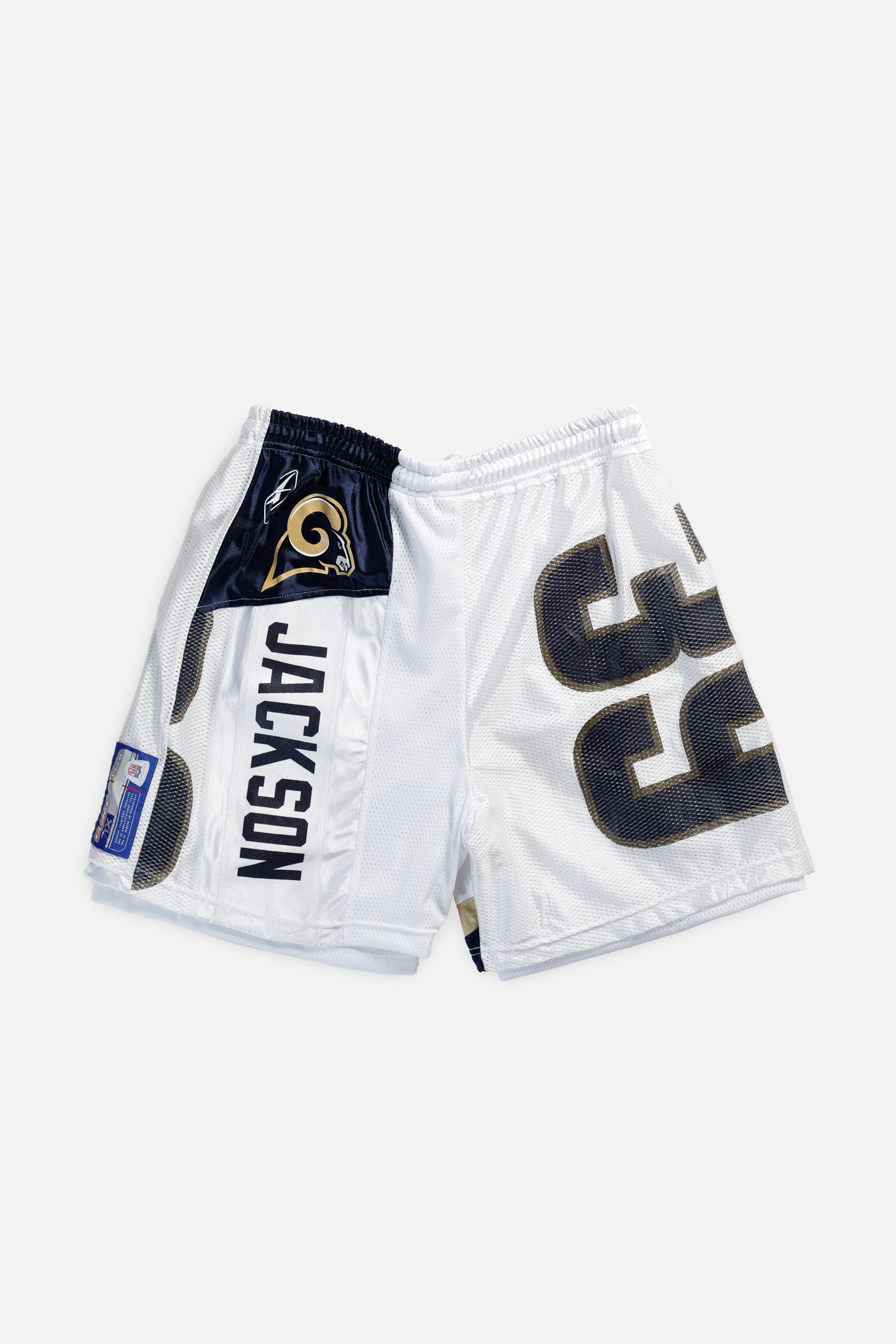 Unisex Rework Rams Jersey Shorts - Women's XL - Men's L-SHORTS-NFL-Frankie Collective