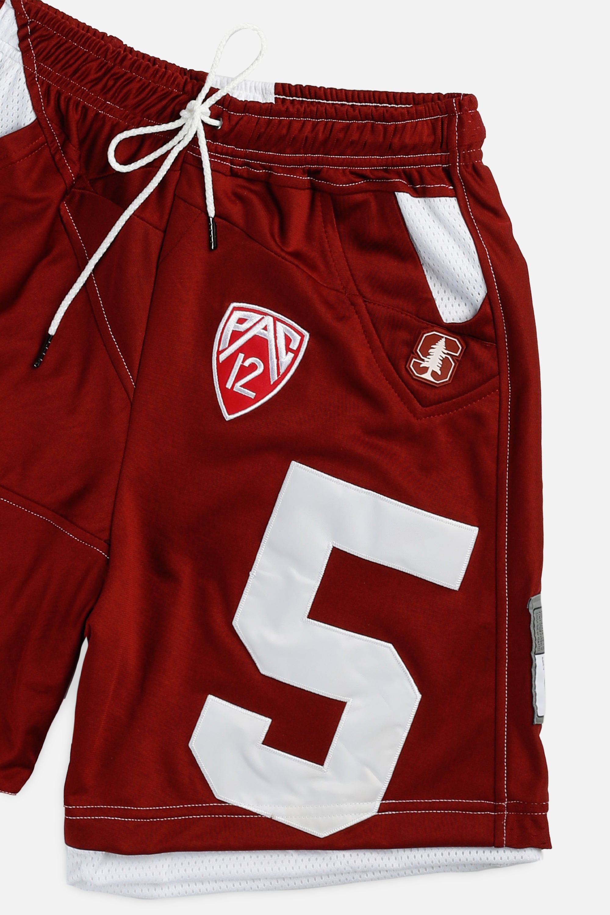 Unisex Rework Stanford Cardinals NCAA Jersey Shorts - S-BOTTOMS-NCAA-Women's S - Men's XS-Frankie Collective Rare Vintage Streetwear Reworks