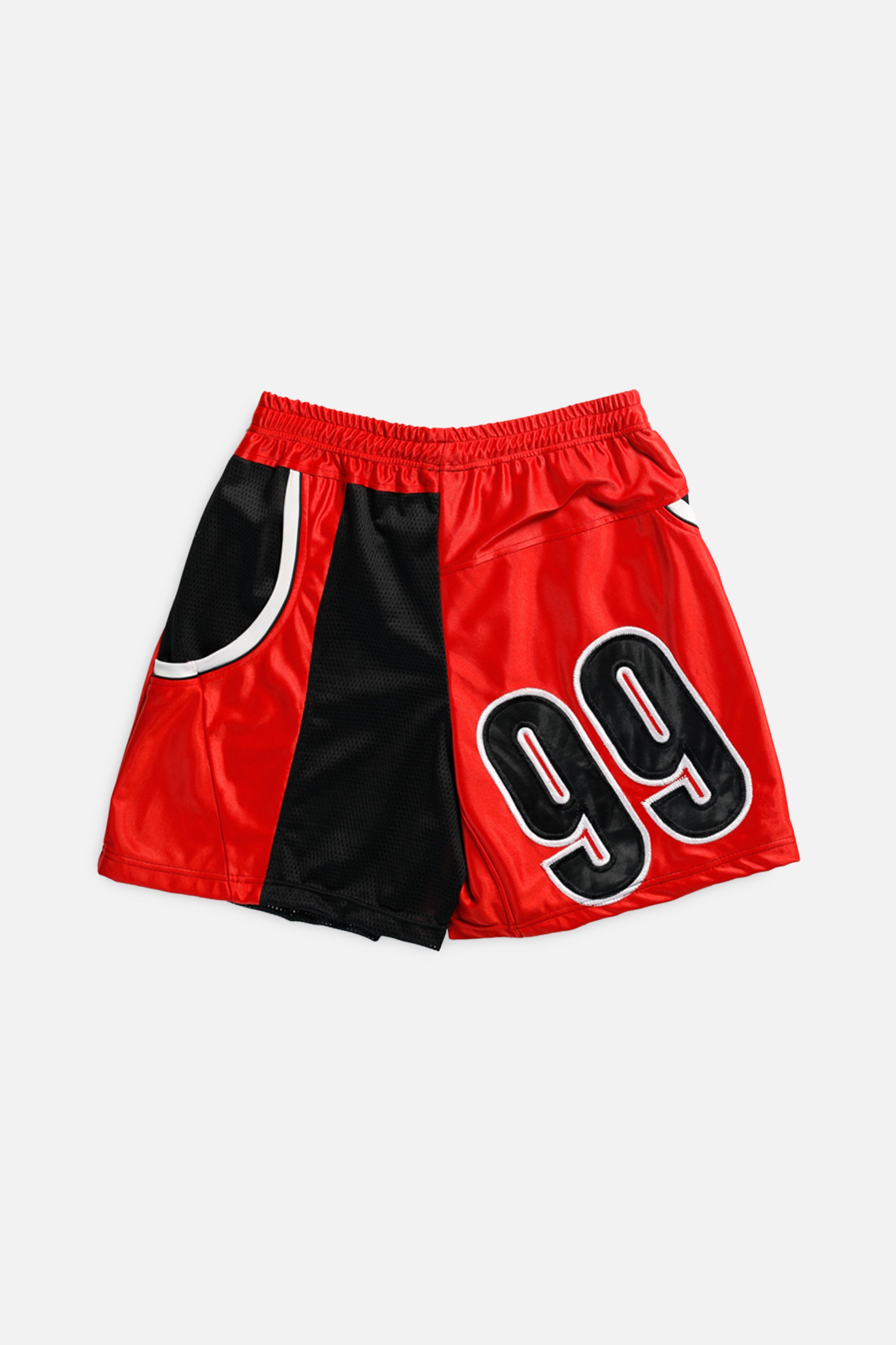 Unisex Rework Team Canada Jersey Shorts - L-BOTTOMS-NHL-Women's L - Men's M-Frankie Collective Rare Vintage Streetwear Reworks