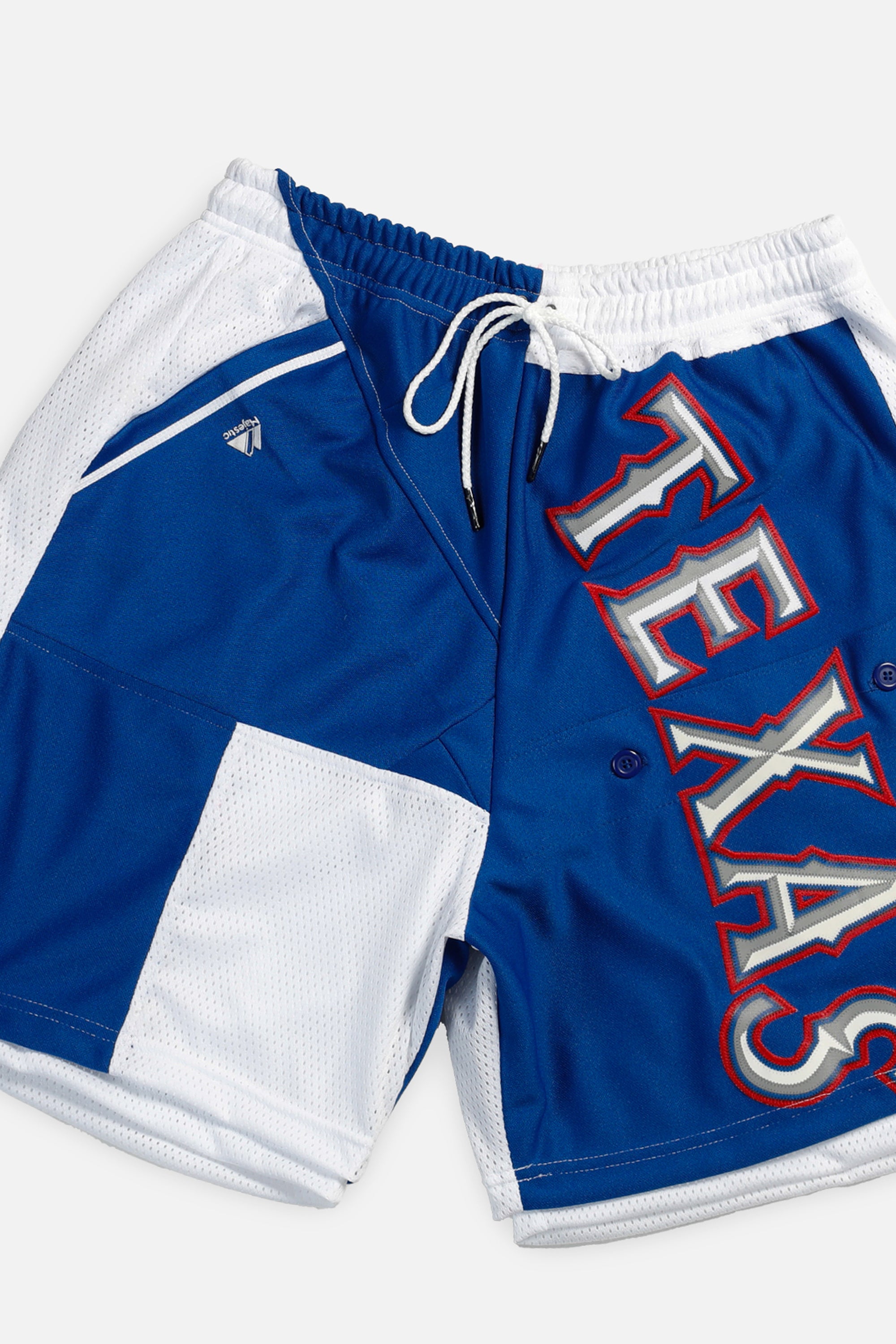 Unisex Rework Texas Rangers Jersey Shorts - Women's M - Men's S-SHORTS-MLB-Frankie Collective