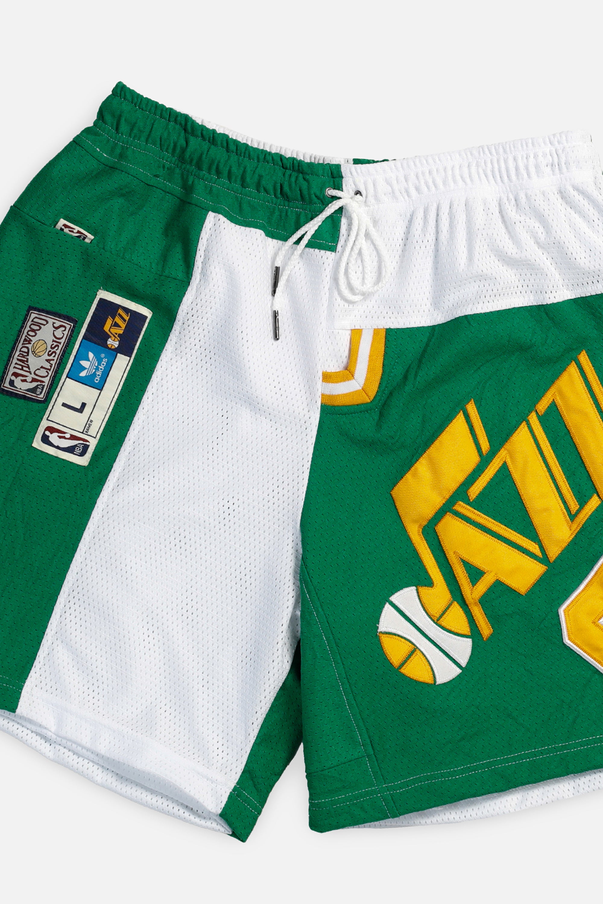 Unisex Rework Utah Jazz Jersey Shorts - Women's L - Men's M-SHORTS-NBA-Frankie Collective