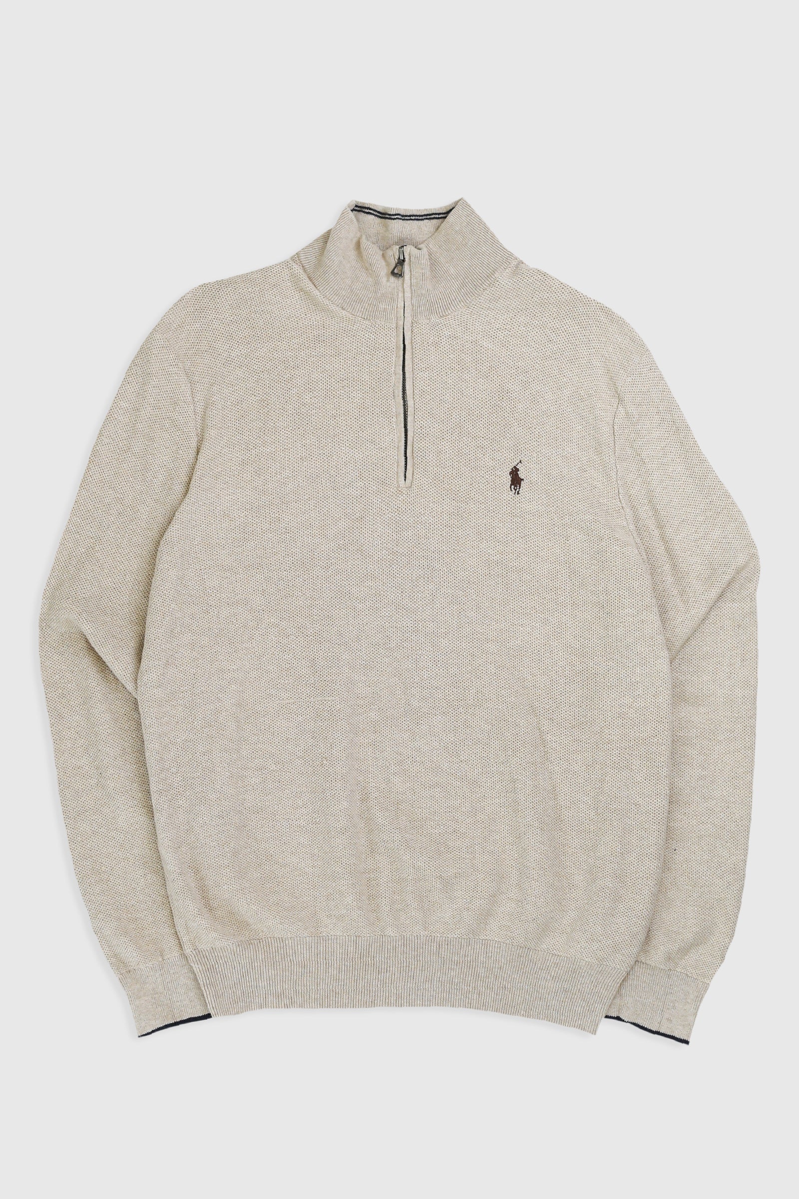 Vintage 1/4 Zip Knit Sweater-SWEATERS-vendor-unknown-Frankie Collective Rare Vintage Streetwear Reworks