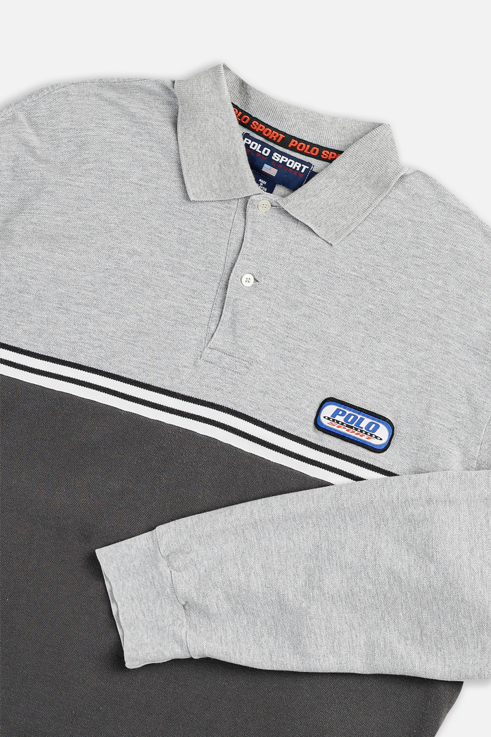 Vintage Long Sleeve Collared Tee - L-TOPS-vendor-unknown-L-Frankie Collective Rare Vintage Streetwear Reworks