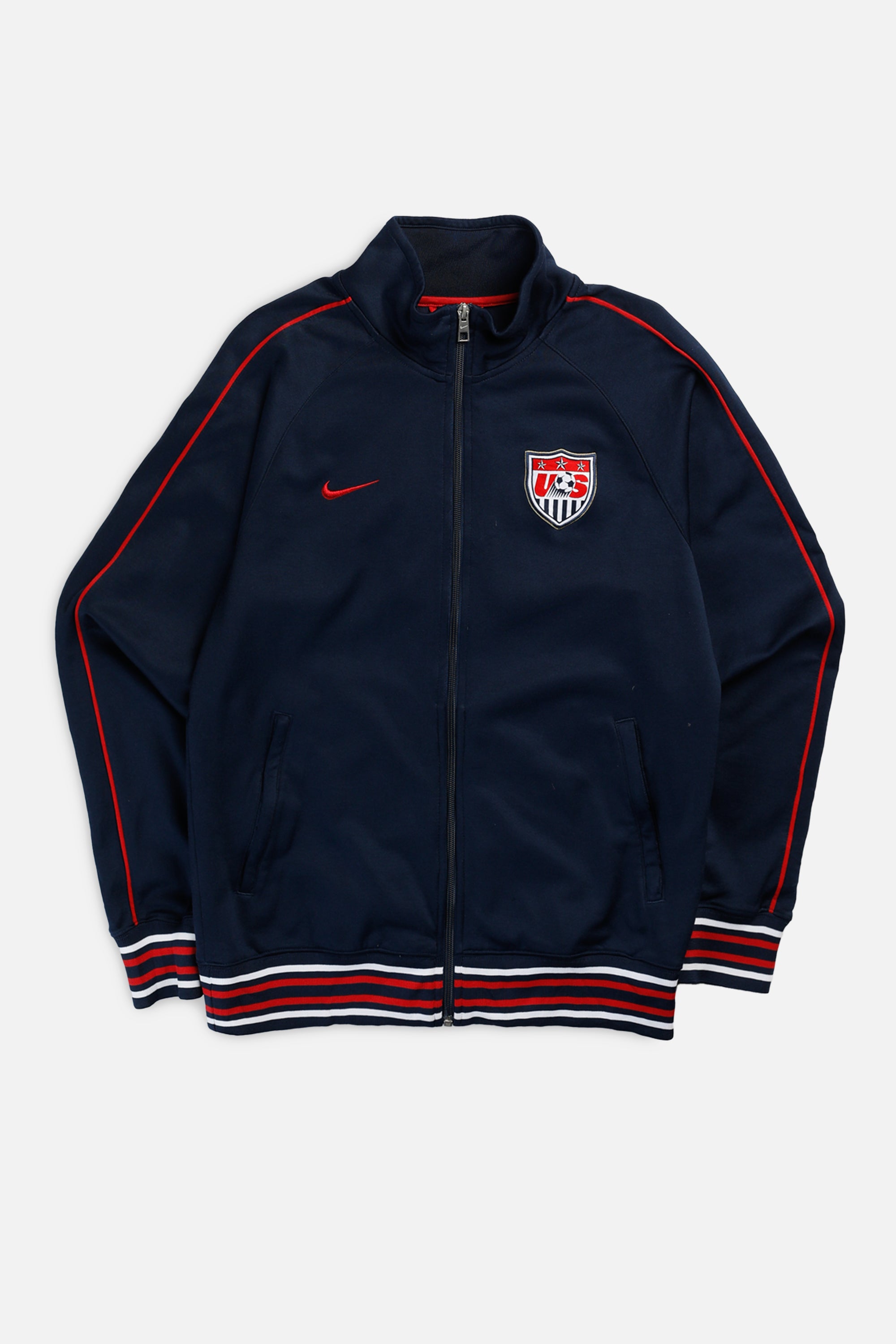 Vintage USA Soccer Track Jacket - S-JACKETS-vendor-unknown-S-Frankie Collective Rare Vintage Streetwear Reworks
