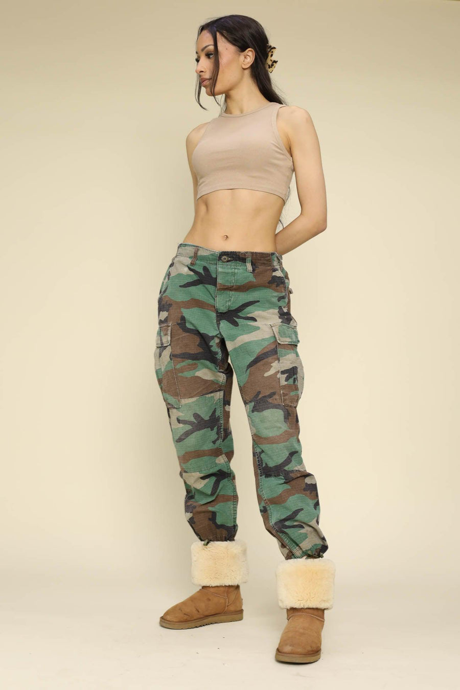 Vintage Camo Woodland Pants - XS