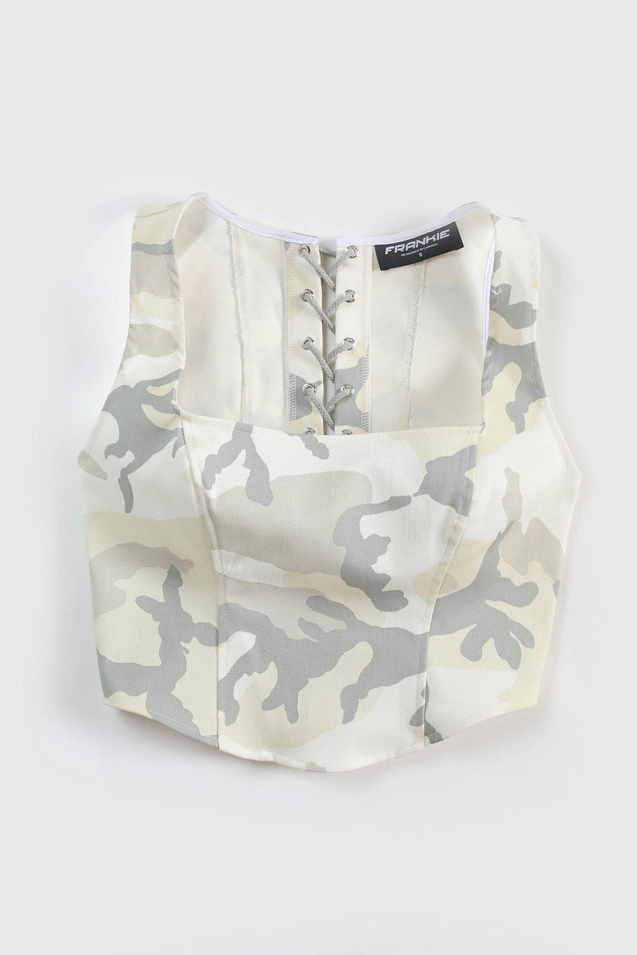 Deadstock White Camo Corset