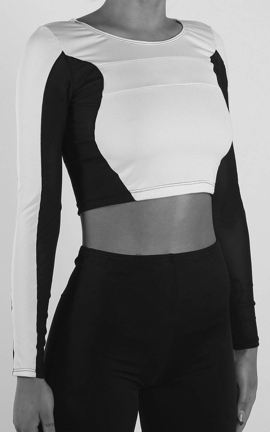 Rework Wave Mesh Long Sleeve Top - S