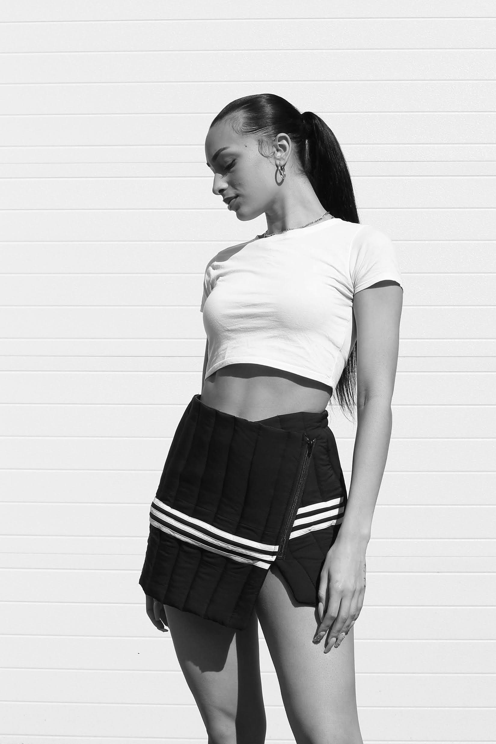 Rework Adidas Puffer Skirt - S-BOTTOMS-Adidas-S-Frankie Collective Rare Vintage Streetwear Reworks